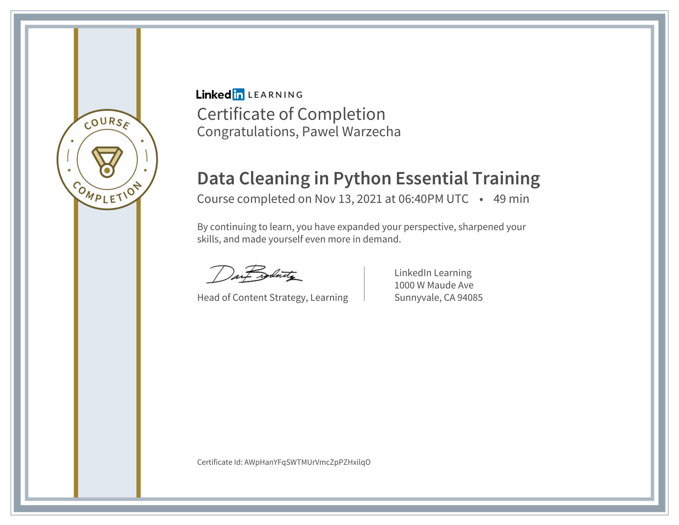 Data Engineering Certificate