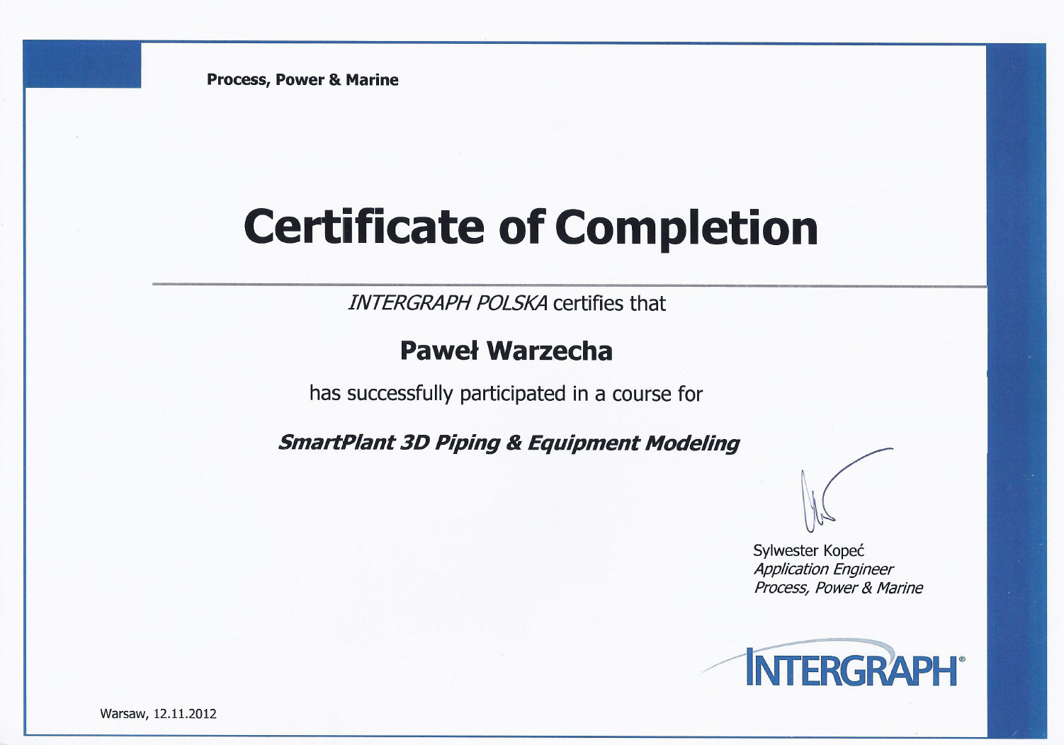 Smart 3D Certificate